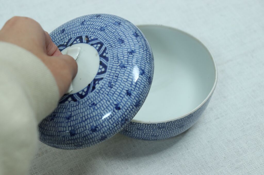 鉢 丼 微塵唐草 厚手 蛇の目 江戸 明治 ススキ 鶴 【公式通販】