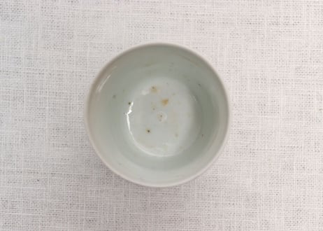 江戸中期松竹梅図猪口 高台ホツ