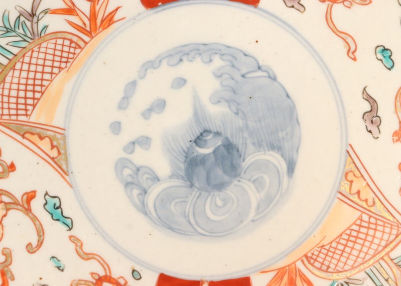 明治前期色絵竹梅と桐図通り物7寸皿① | 吉祥寺PukuPuku