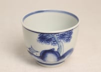 明治後期~大正染付山水図向付