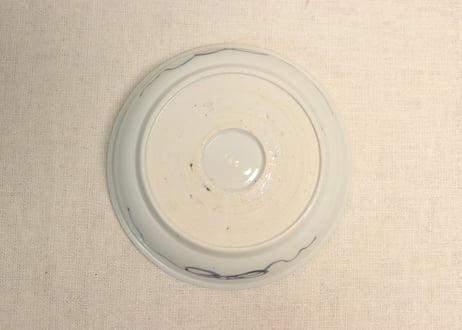 江戸幕末染付山水図春寒鉢②　フリモノ