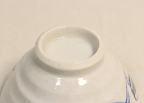 大正～昭和戦前染付梅図蓋なし茶碗