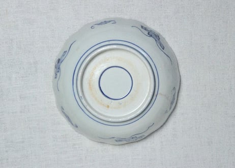 明治前期色絵松竹梅に鳥図大なます皿①