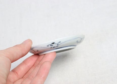 江戸中期染付竹林図豆皿　5客組