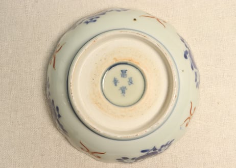 明治前期色絵兎図なます皿 5客組