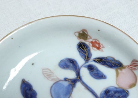江戸中期色絵茄子図小皿①