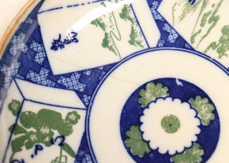 明治後期～大正銅判煙草図5寸皿