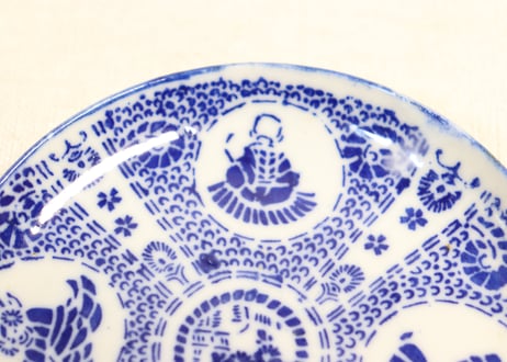 明治前期紙刷六歌仙図小皿