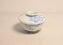 明治後期~大正染付鳳凰図蒸茶碗