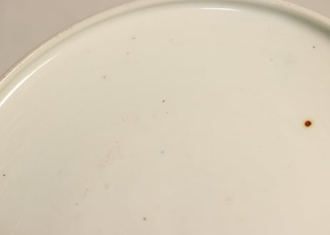 明治前期色絵松竹梅に鶴図通り物蒸茶碗