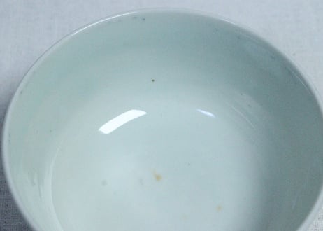 江戸後期染付柘榴と菊図蒸茶碗　フリモノ