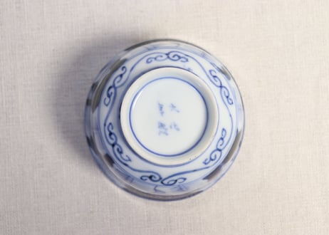 明治後期～大正染付芭蕉図通り物向付