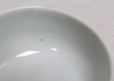 江戸幕末染付丸文湯呑①