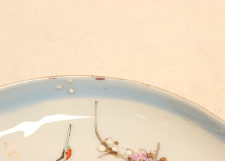 明治後期～大正色絵鶴亀図5寸皿