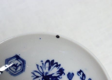 昭和戦前ゴム判菊花図醤油会社小皿 個体差あり