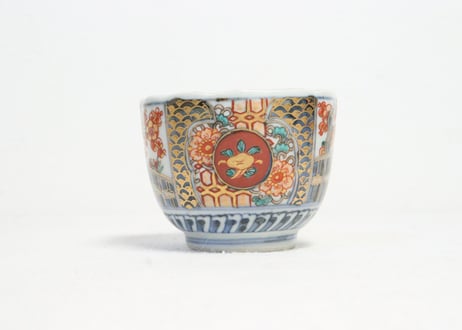 明治前期色絵梅に鶯図向付