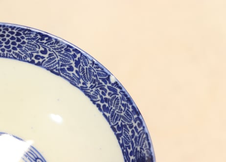 明治前期紙刷菊図蓋茶碗