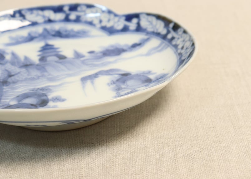 染付 明治 大正時代 大皿 文明開化 風景画 希少(K-YC476) 染付 明治 大正時代 大皿 文明開化 風景画 希少(K-YC476) Amazon