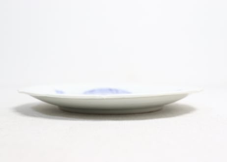 明治後期～大正銅判牡丹花籠と鞠図六弁6寸皿