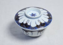 明治後期~大正染付金彩牡丹図つぼ碗