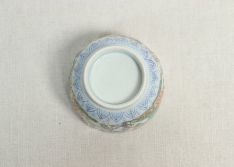 明治前期色絵鶴と松竹梅図通り物向付