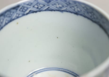 江戸後期染付松図猪口 小ぶり