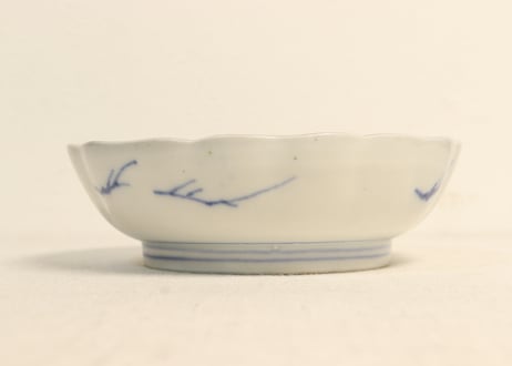 明治前期色絵四方に花図なます皿