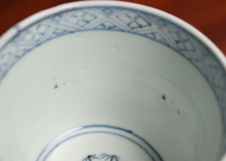 江戸後期染付蛸唐草文猪口②