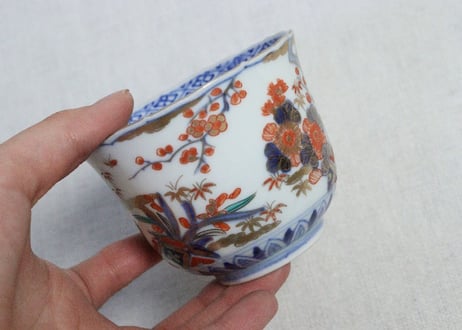 明治前期色絵四君子図向付①