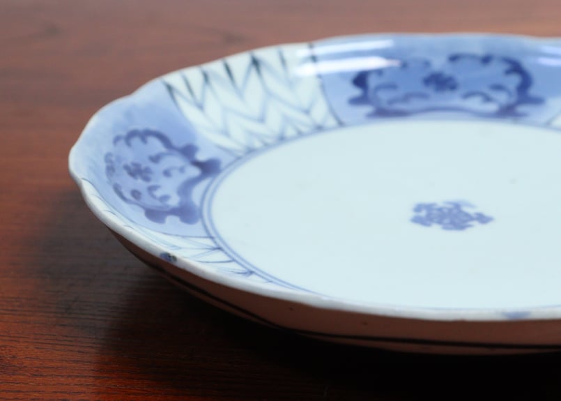 江戸期 湖東焼 染付【雁飛来図】 向付 小皿★美品★ 江戸期 湖東焼 染付【雁飛来図】 向付 小皿☆美品☆