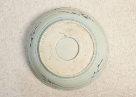 江戸後期染付山水図なます皿
