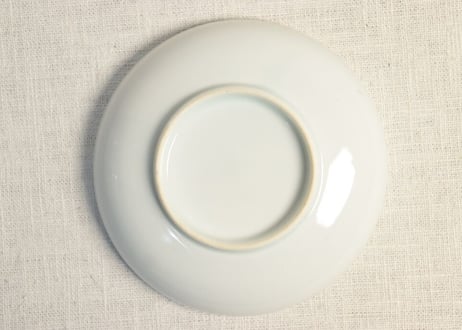 明治後期～大正染付鮎と芦図小皿
