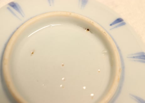 明治前期染付放射文小皿