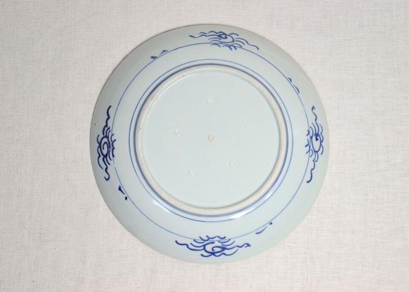 江戸幕末染付牡丹図9寸皿 | 吉祥寺PukuPuku