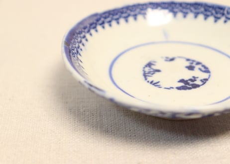 明治前期紙刷鳳凰図飯茶碗
