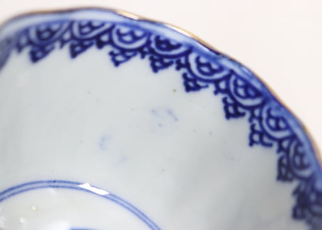 明治前期染付唐子図向付