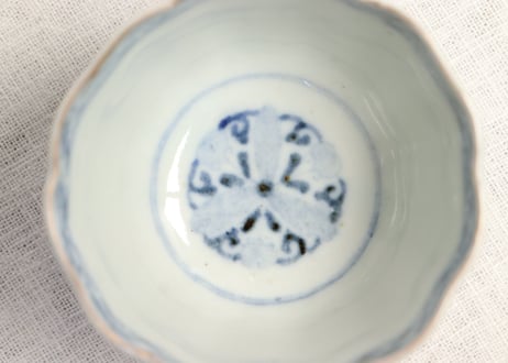 明治前期色絵生花図向付