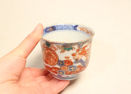 明治前期色絵龍と鳳凰図向付