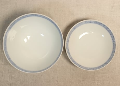 大正～昭和戦前ゴム判松竹梅図飯茶碗