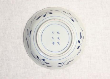 江戸中期色絵四方に紅葉と藤図なます皿5客組