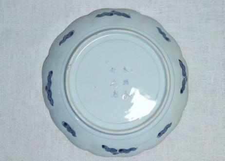 江戸中期色絵山水図7寸皿➁　釉剥げ