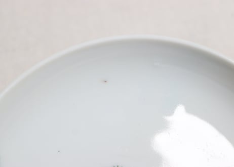 明治後期～大正銅判蛤図5寸皿①かたつき