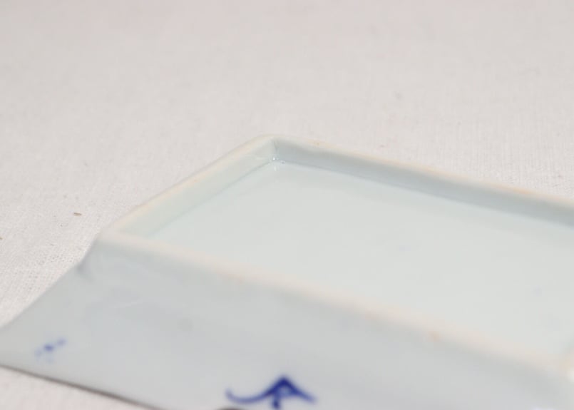 角皿 染付 5枚 山水文様 花唐草 銘 明治 大正 蔵出し 希少 大正～昭和戦前染付山水図長角皿 | 吉祥寺PukuPuku