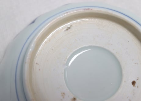 江戸幕末赤絵金彩秋海棠図通り物なます皿