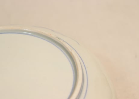 明治前期色絵菊と桔梗図7寸皿①　濃いめ
