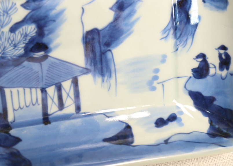 江戸幕末染付山水図長皿 | 吉祥寺PukuPuku