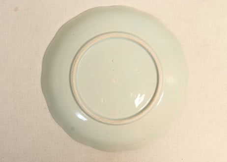 江戸幕末染付芭蕉図尺皿 少甘手