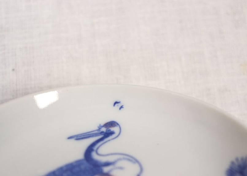 明治後期~大正銅判松鶴図小皿 | 吉祥寺PukuPuku