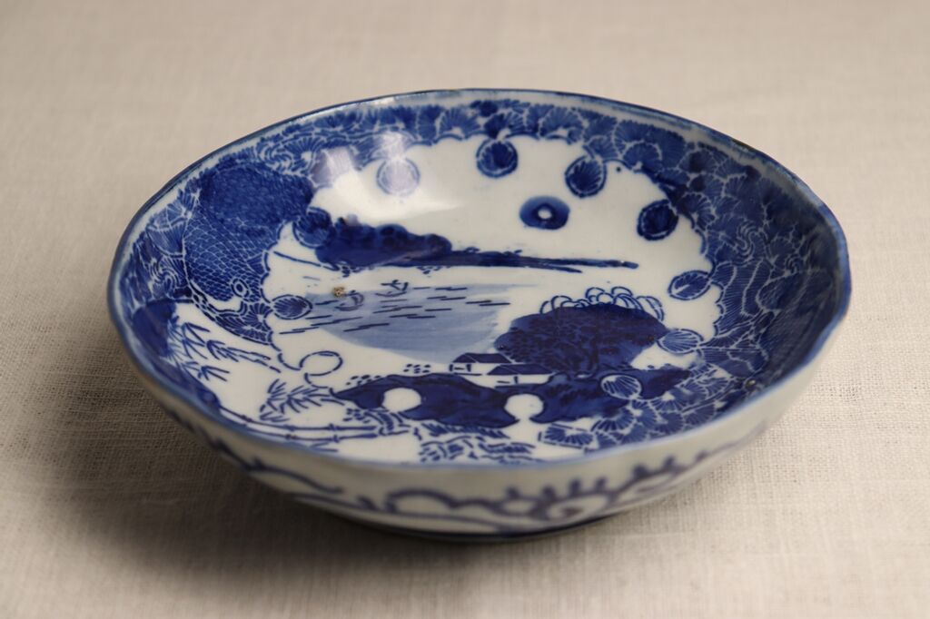 明治前期紙刷雪輪に金魚図なます皿 | 吉祥寺PukuPuku