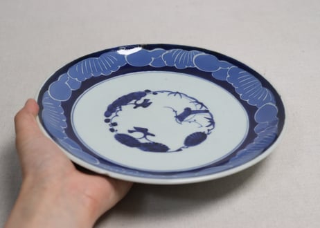 江戸幕末染付瓢箪図7寸皿